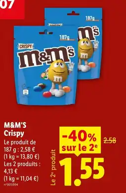 Lidl M&M'S Crispy offre