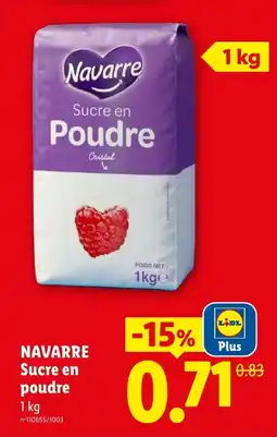 Lidl Navarre sucre en poudre offre