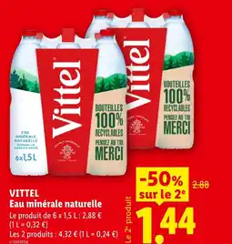 Lidl Vittel eau minérale naturelle offre