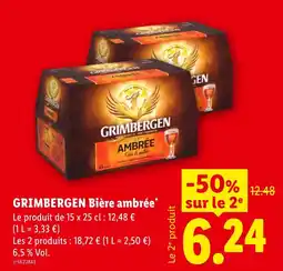 Lidl GRIMBERGEN Bière ambrée offre