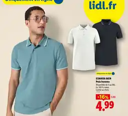 Lidl ESMARA MEN Polo homme offre