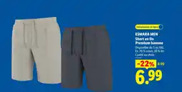 Lidl Esmara men short en lin premium homme offre