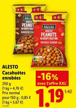Lidl Alesto cacahuètes enrobées offre