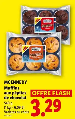 Lidl Mcennedy muffins aux pépites de chocolat offre