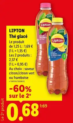 Lidl Lipton thé glacé offre