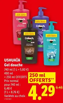 Lidl Ushuaïa gel douche offre
