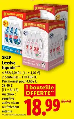 Lidl Skip lessive liquide offre