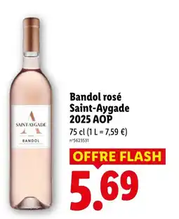 Lidl Bandol rosé saint-aygade 2025 aop offre