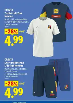 Lidl Crivit t-shirt lidl-trek homme offre
