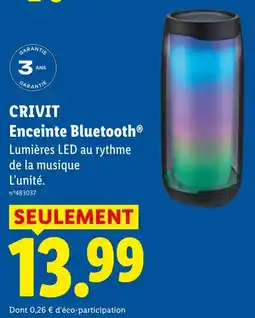 Lidl Crivit enceinte bluetooth offre