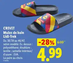 Lidl Crivit mules de bain lidl-trek offre