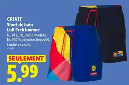 Lidl CRIVIT Short de bain Lidl-Trek homme offre