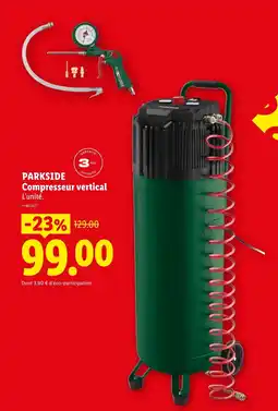 Lidl Parkside compresseur vertical offre