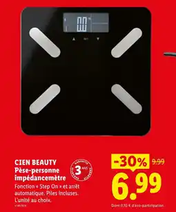 Lidl Cien beauty pèse-personne impédancemètre offre