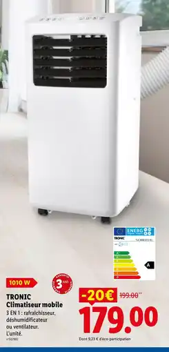 Lidl TRONIC Climatiseur mobile offre