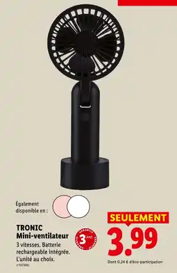 Lidl Tronic mini-ventilateur offre