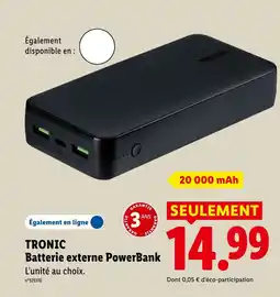 Lidl Tronic batterie externe powerbank offre