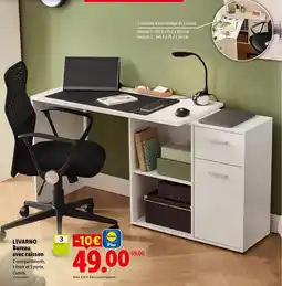 Lidl Livarno bureau avec caisson offre