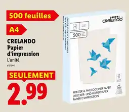 Lidl Crelando papier d'impression offre