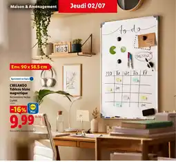 Lidl Crelando tableau blanc magnétique offre