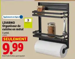 Lidl LIVARNO Organiseur de cuisine en métal offre