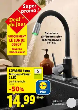 Lidl LIVARNO home Mitigeur d'évier à LED offre