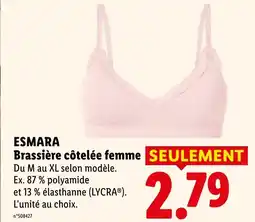 Lidl ESMARA Brassière côtelée femme offre