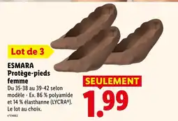 Lidl Esmara protège-pieds femme offre