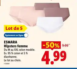Lidl ESMARA Hipsters femme offre