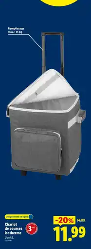 Lidl Chariot de courses isotherme offre