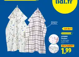 Lidl LIVARNO Torchons offre