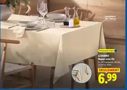 Lidl Livarno nappe avec lin offre