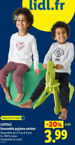 Lidl Lupilu ensemble pyjama enfant offre