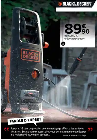 Carrefour Market Nettoyeur Haute Pression 130 bars Black & Decker offre