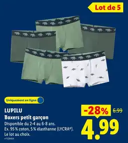 Lidl LUPILU Boxers petit garçon offre