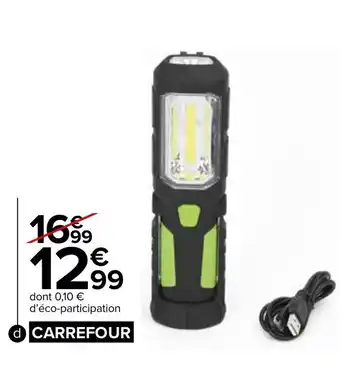 Carrefour Market Torche de travail LED rechargeable offre
