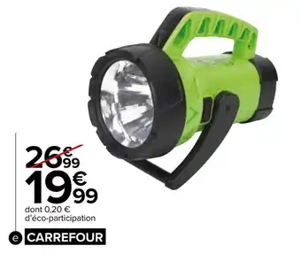 Carrefour Market Torche projecteur de travail LED rechargeable offre