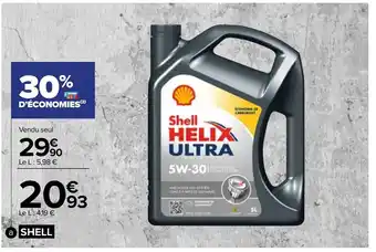 Carrefour Market Huile Shell Helix Ultra 5W30 5L essence et diesel offre
