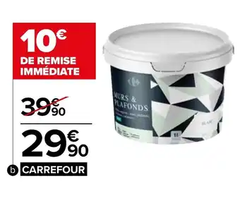 Carrefour Market Peinture blanche mur & plafond 10L offre