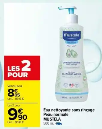 Eau nettoyante sans rinçage Peau normale Mustela