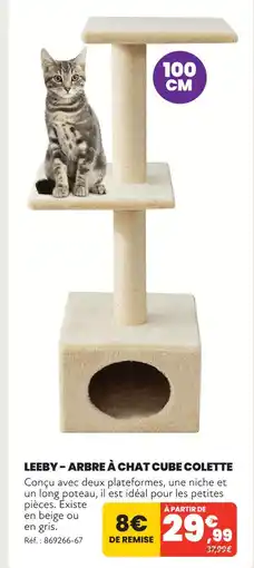 Animalis Leeby arbre à chat cube colette offre