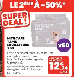 Animalis Nice care tapis educateurs x50 offre