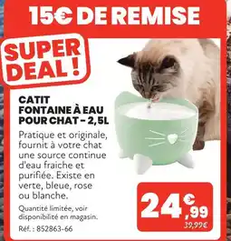 Animalis Catit fontaine à eau pour chat - 2,5l offre