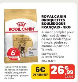 Animalis Royal canin croquettes bouledogue français - 3kg offre