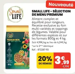 Animalis Small life sélection de menu premium offre