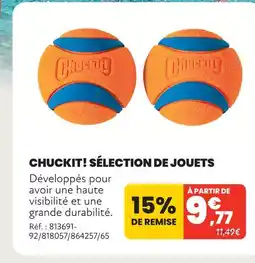 Animalis Chuckit! sélection de jouets offre