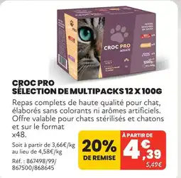 Animalis Croc pro sélection de multipacks 12 x 100g offre