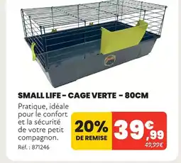 Animalis Small life cage verte - 80cm offre