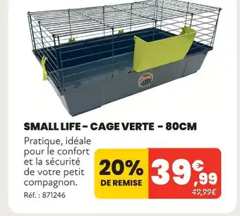Small life cage verte - 80cm