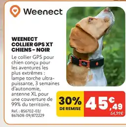 Animalis Weenect collier gps xt chiens - noir offre